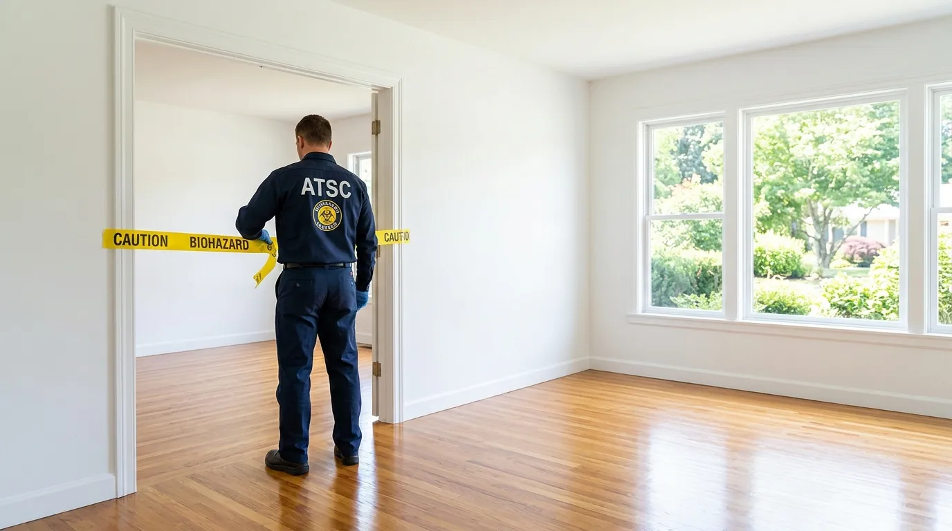 Certified biohazard cleanup crew performing Decomposition Cleanup in Somerdale